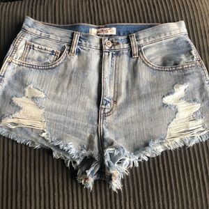 EUC High Rise Distressed Shorts